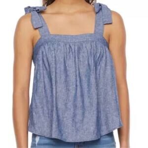 a.n.a - A New Approach Square Neck Tie Strap Tank Top Camisole NWT 2X